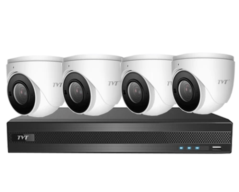 TVT CCTV Kit, with 4 IP 2MP POE Cameras with Intelligent Video ...