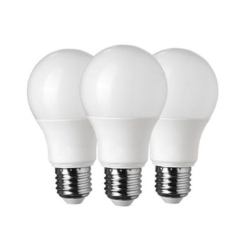 LED Plastic Bulb 3 Pieces Pack E27 A60