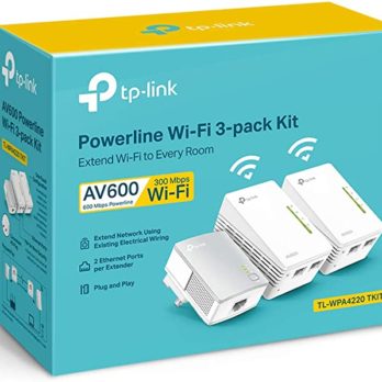 TP-Link TL-WPA4220TKIT v4.0, AV600 2-port Powerline WiFi Extender 3-pack KIT