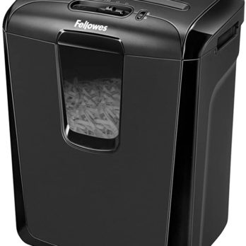 Fellowes Powershred M-8C 8 Sheet Cross Cut Personal Shredder With Safety Lock