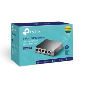 TP-Link TL-SF1005P v1.0, ​5-Port 10/100Mbps Desktop Switch with 4-Port PoE